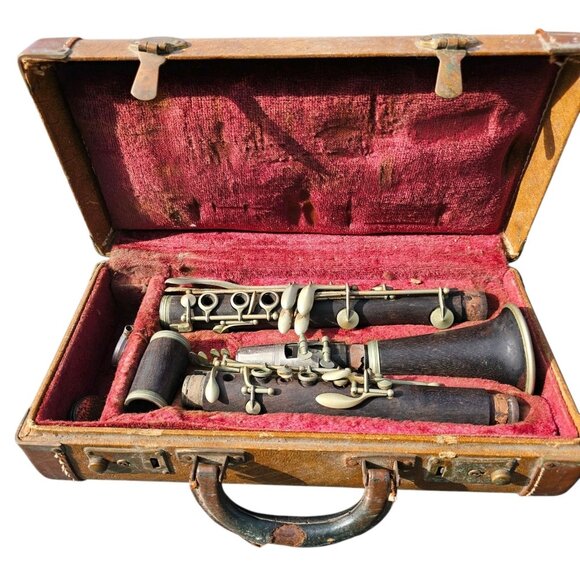 VTG Tempertone Clarinet France And Case FOR PARTS REPAIR Grenadilla Wood  6004 - Picture 2 of 16